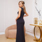 Sleeveless V-neck Maxi Dress