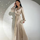 Wrap Long Sleeve Maxi Dress
