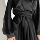 Wrap Long Sleeve Maxi Dress