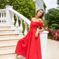 Off-The-Shoulder Midi Dress