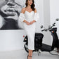 Satin Sweetheart Puff-Sleeve Midi Dress