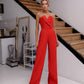 V-neck Sleeveless Jumpsuit