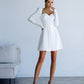 Sweetheart Puff-Sleeve Mini Dress