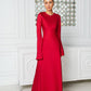 Satin Long Sleeve Maxi Dress
