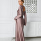 Satin Long Sleeve Maxi Dress