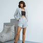 Suit jacket with shorts