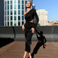 Satin One-Shoulder Cut-Out Midi Dress