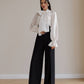 Sheer Puff-Sleeve Blouse