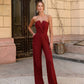 V-neck Sleeveless Jumpsuit