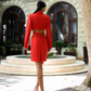 Cut-Out Double-Breasted Blazer