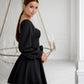 Backless Puff Sleeve Mini Dress