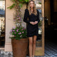 Puff-Sleeve Mini Dress