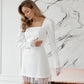 Lace Square Neck Mini Dress