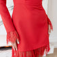 Lace Square Neck Mini Dress