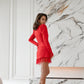 Lace Square Neck Mini Dress