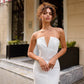 Strapless V-neck Maxi Dress