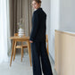 Double-Breasted Style Relaxed Fit Suit 2-Piece