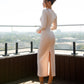 Cut-Out Neck Midi Dress