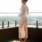 Cut-Out Neck Midi Dress