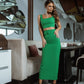 Sleeveless Top & Midi Skirt 2-Piece Set