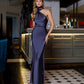 Monica Halter Neck Satin Maxi Dress