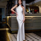 Monica Halter Neck Satin Maxi Dress