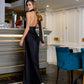 Monica Halter Neck Satin Maxi Dress