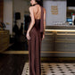 Monica Halter Neck Satin Maxi Dress