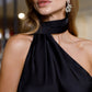 Monica Halter Neck Satin Maxi Dress