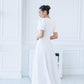 Alexa Round Neck Puff-Sleeve Midi Dress