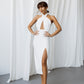 Cut-Out Halter Midi Dress