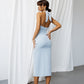 Cut-Out Halter Midi Dress