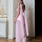 Strapless Back Scarf Overskirt Maxi Dress