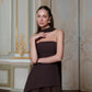Strapless Back Scarf Overskirt Maxi Dress