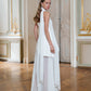 Strapless Back Scarf Overskirt Maxi Dress