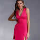 V-Neck Sleeveless Mini Dress