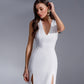 V-Neck Sleeveless Mini Dress
