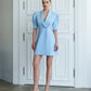 Collared Puff-Sleeve Mini Dress