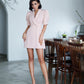 Collared Puff-Sleeve Mini Dress