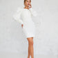 Backless Puff Sleeve Mini Dress