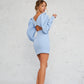 Backless Puff Sleeve Mini Dress