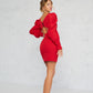Backless Puff Sleeve Mini Dress