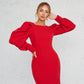 Backless Puff Sleeve Mini Dress