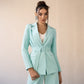 Belted Wide-Leg Suit 2-Piece