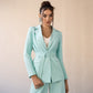 Belted Wide-Leg Suit 2-Piece