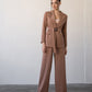 Belted Wide-Leg Suit 2-Piece