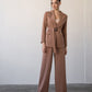 Belted Wide-Leg Suit 2-Piece