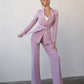 Belted Wide-Leg Suit 2-Piece