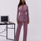 Belted Wide-Leg Suit 2-Piece