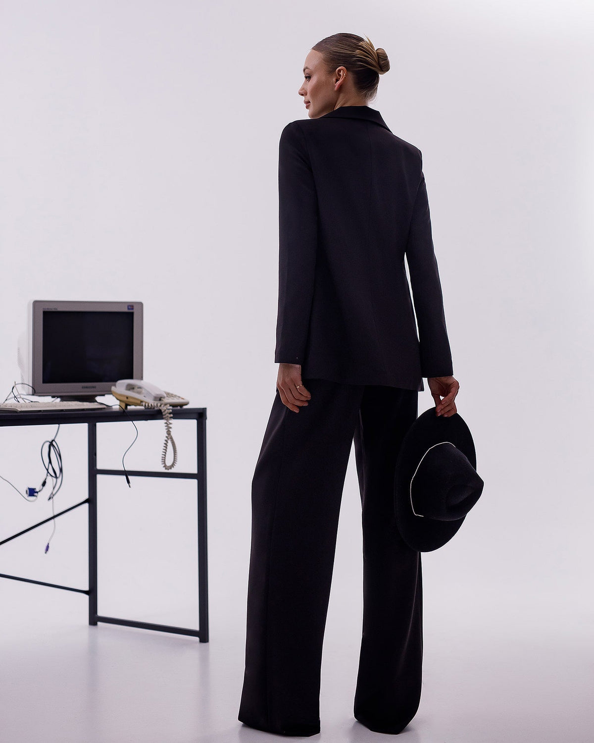 Belted Wide-Leg Suit 2-Piece
